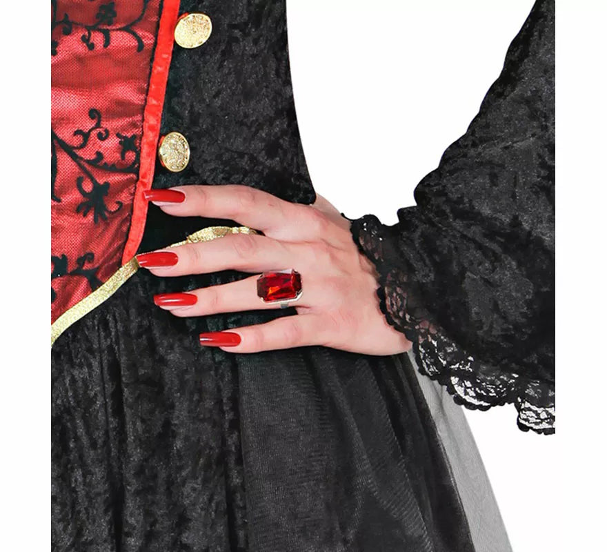 Anillo con Gema roja