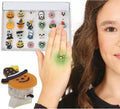 Anillo con LED de Halloween modelos surtido de 3 cm