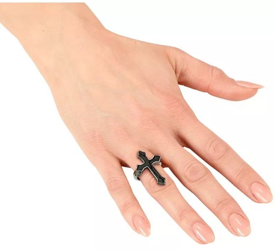 Anillo Cruz negra