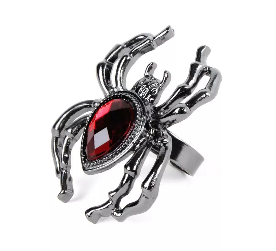 Translation missing: en.Anillo de Araña con rubí falso de metal