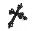 Anillo de Cruz negra de metal