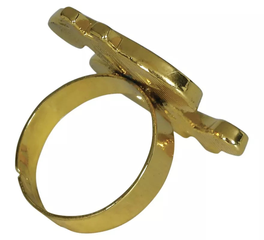 Anillo Dólar Metálico dorado
