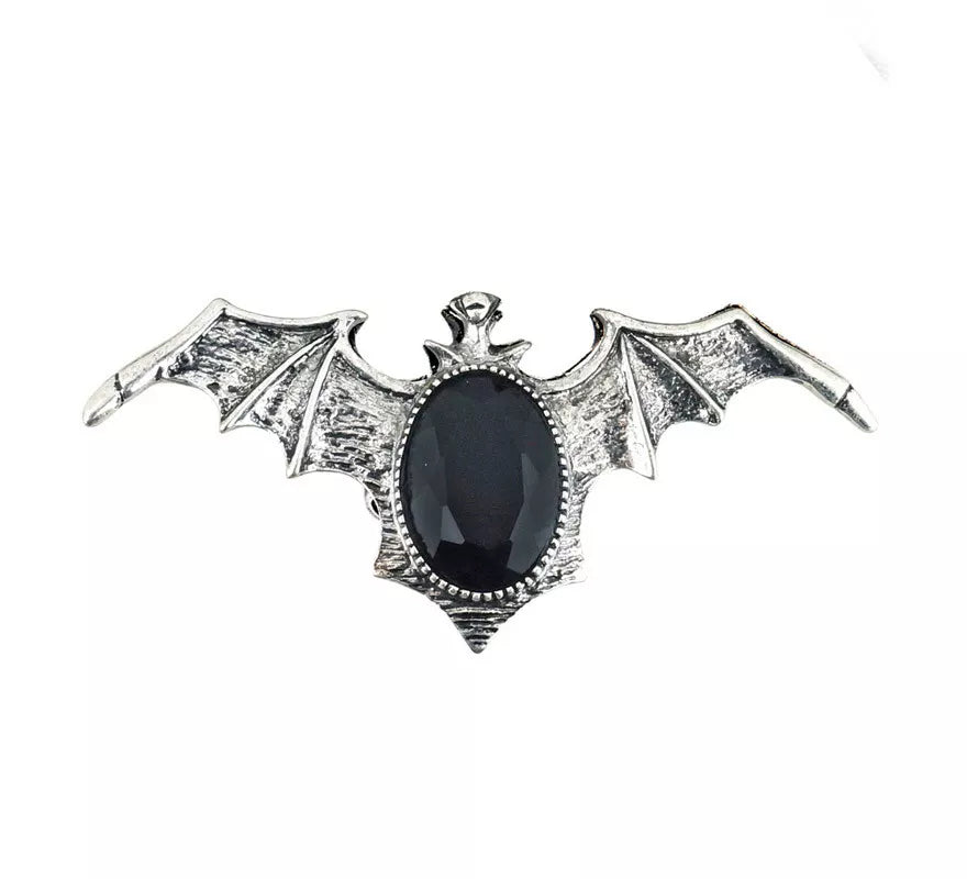 Translation missing: en.Anillo Gótico de Murciélago con Piedra Negra