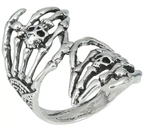 Anillo Manos Esqueleto de Metal