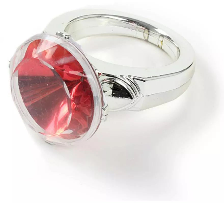 Translation missing: en.Anillo plateado con Diamante rojo