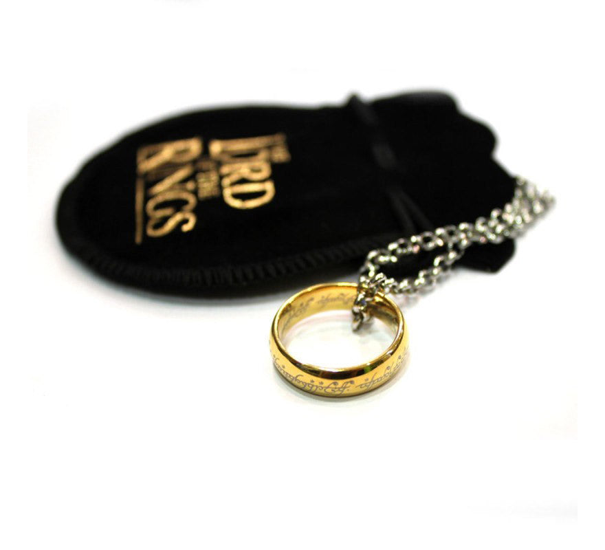 Anillo único de Tungsteno bañado en Oro