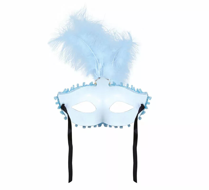 Translation missing: en.Antifaz Azul con Pluma