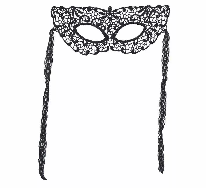 Antifaz Bordado Negro Elegante