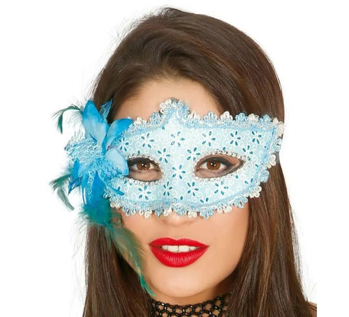 Antifaz con Flor azul
