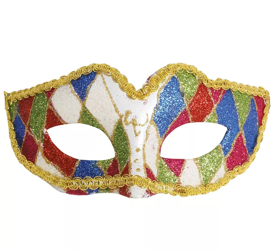 Antifaz de Arlequin Multicolor
