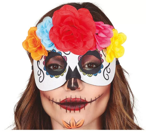 Antifaz de Catrina con Flores