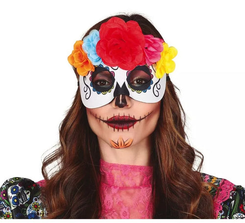 Antifaz de Catrina con Flores