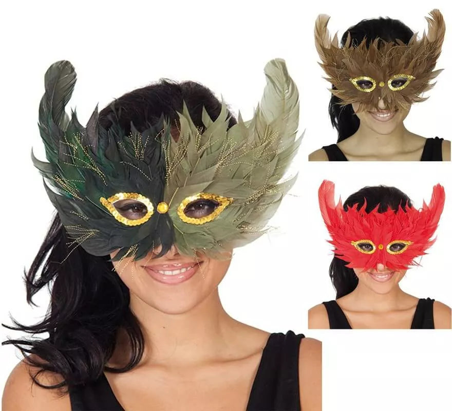 Translation missing: en.Antifaz de Plumas en varios colores