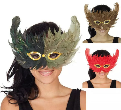 Antifaz de Plumas en varios colores