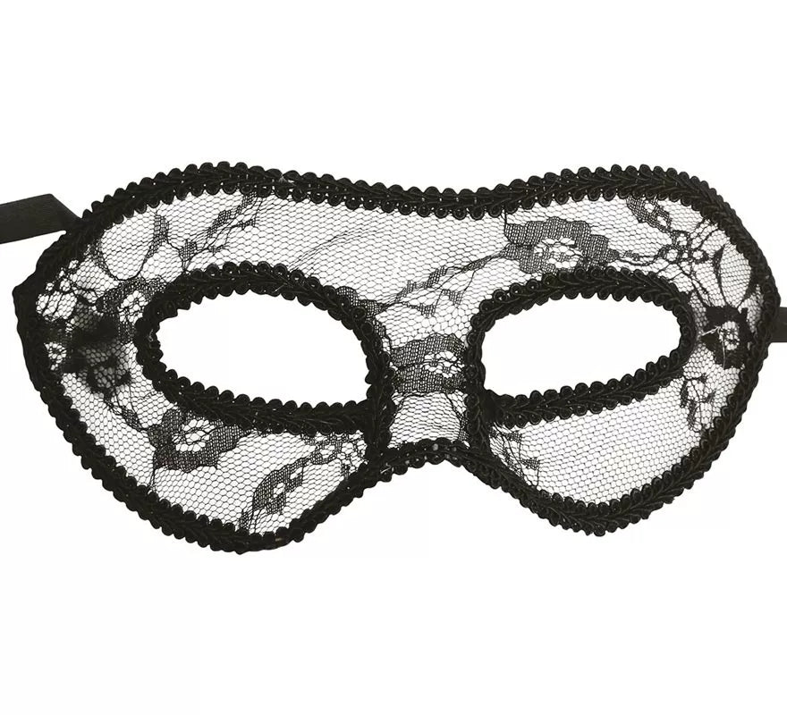 Antifaz de puntilla negro