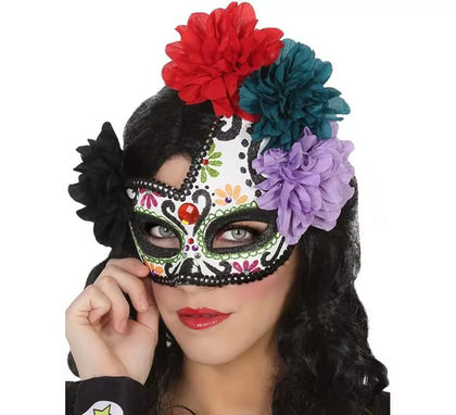 Antifaz del Día de los Muertos para adultos
