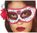 Antifaz del Día de los Muertos Rosa