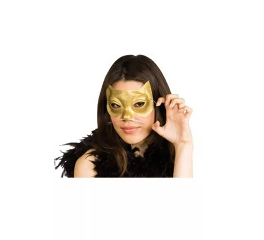 Translation missing: en.Antifaz Glitter de Gatita o Cat Woman dorado