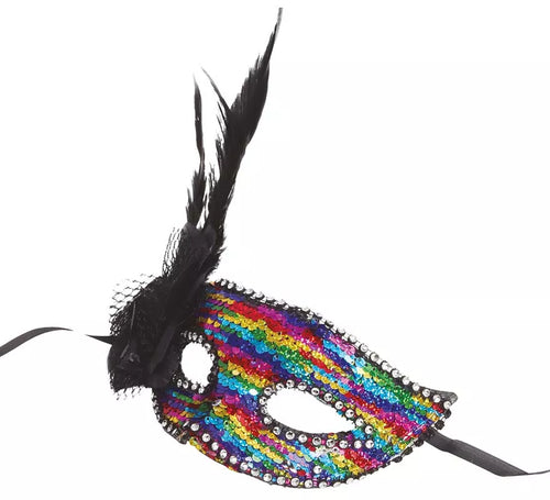 Antifaz Multicolor con Pluma