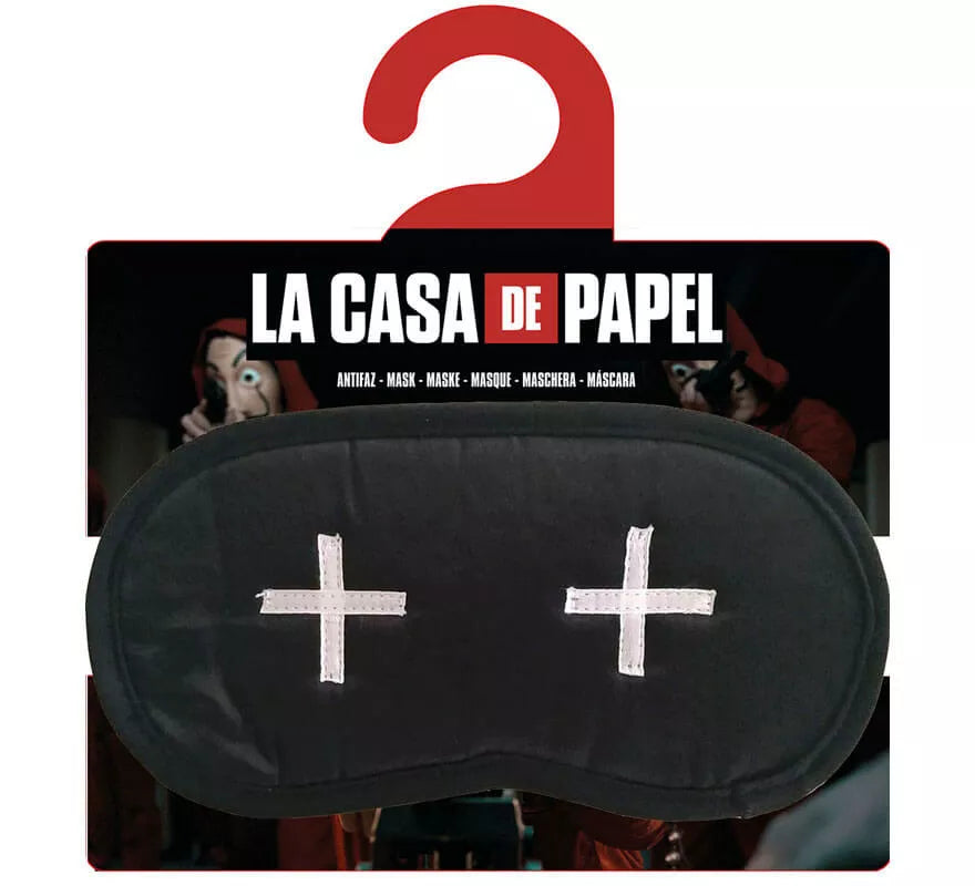 Antifaz Negro con Cruces de La casa de papel