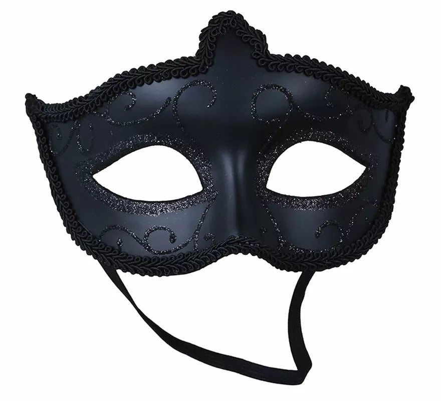 Antifaz Negro con Glitter