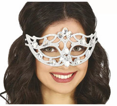 Silver Mask with Glitter