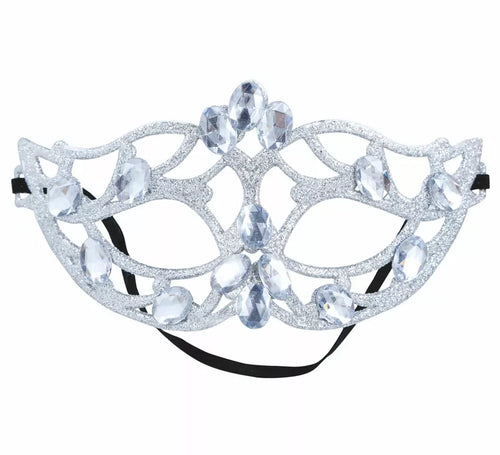 Antifaz Plata con Glitter