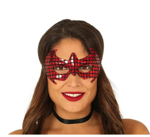 Antifaz Rojo de superhéroe arácnido