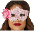 Antifaz Rosa con Flor