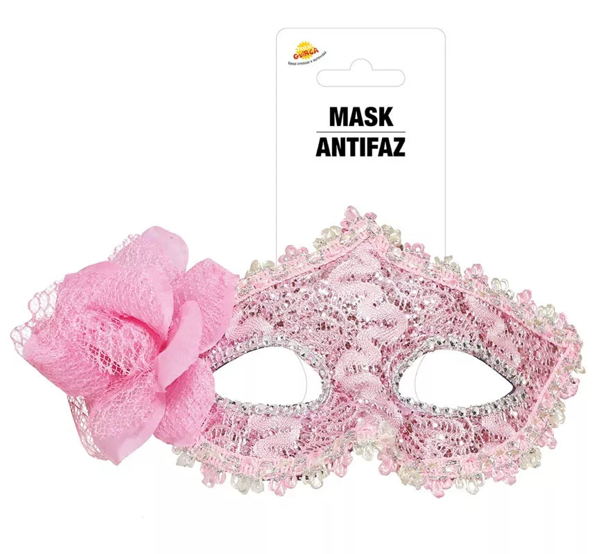 Translation missing: en.Antifaz Rosa con Flor