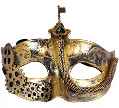 16 cm Golden Steampunk Mask