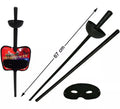 Antifaz y Florete con Funda Negro 67 cm