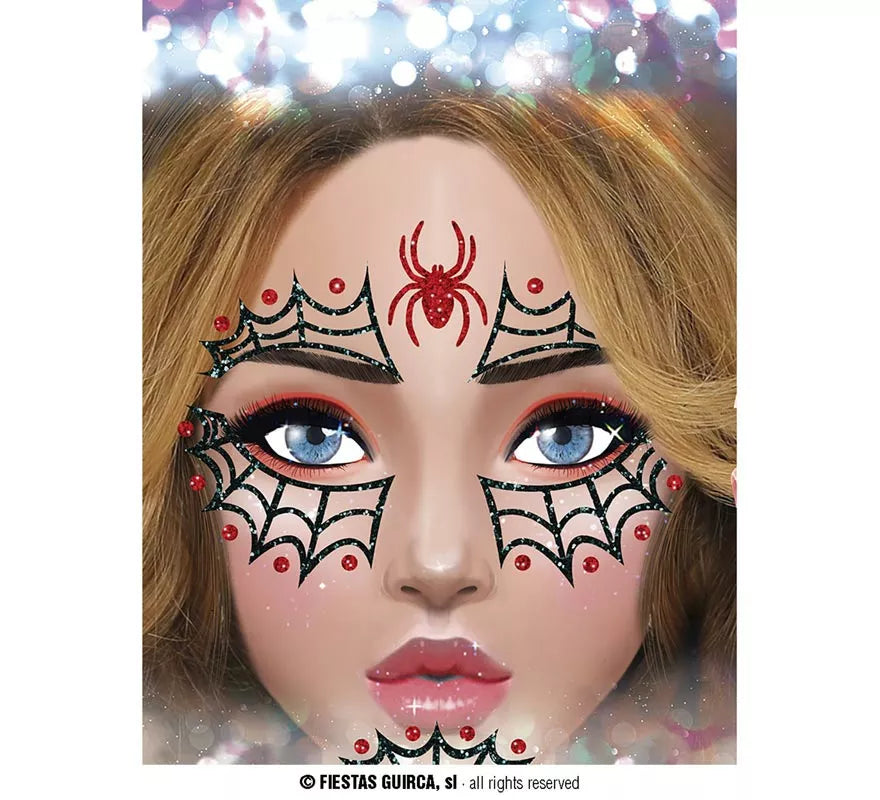 Brillantina Facial Spiderweb de 20x20 cm