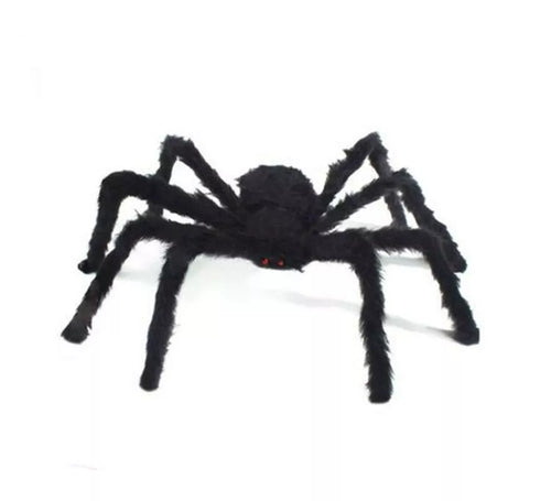 Araña negra patas cortas de 90 cm