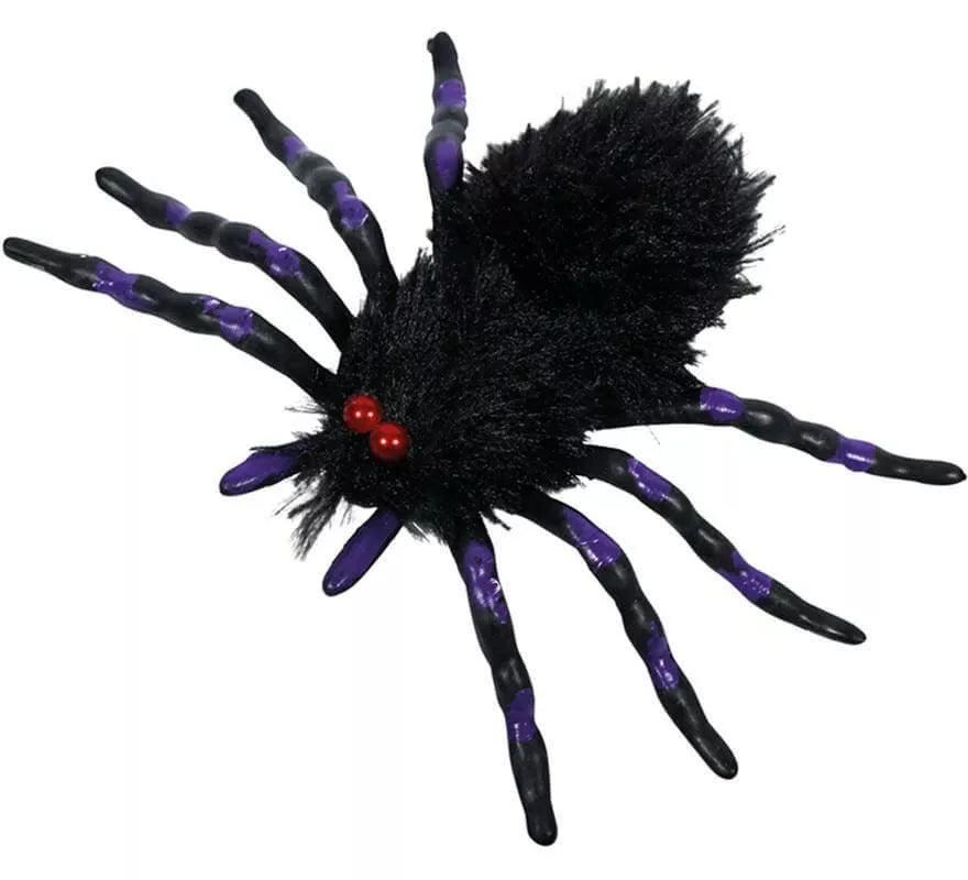 Araña Negra y Morada de 18x12 cm
