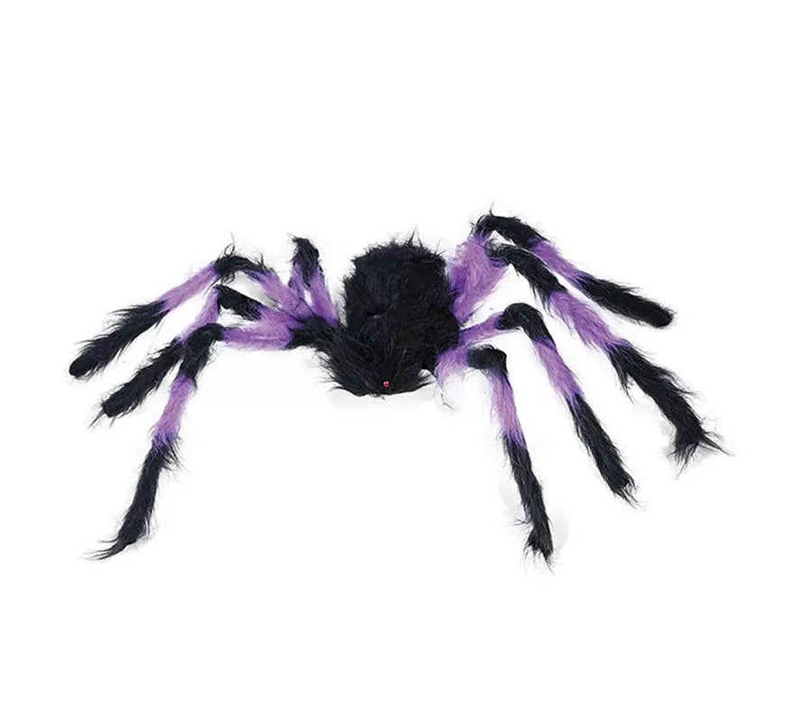 Translation missing: en.Araña Peluda lila y negra de 75 cm
