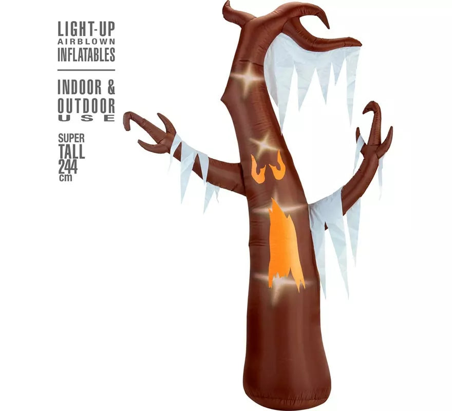 Árbol de los Hechizos Auto Hinchable de Halloween con Iluminación de 244 cm