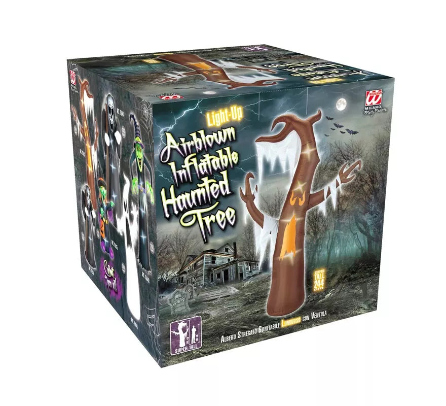 Árbol de los Hechizos Auto Hinchable de Halloween con Iluminación de 244 cm