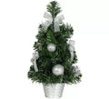 Árbol de Navidad Decorado Plata de 40 cm con Maceta