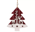 Árbol Rojo de Madera Colgante de 13 cms