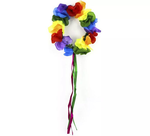 Aro de Flores Hawái con cinta