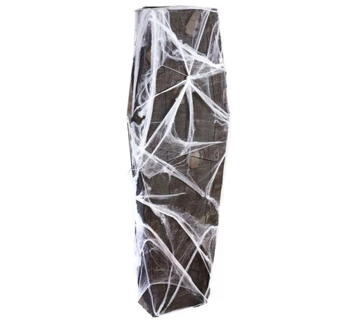Ataúd de decoración con Telarañas de 160 cm