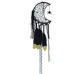 Atrapasueños luna y plumas negro de 65 cm