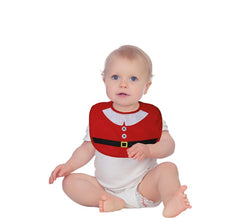 Red Christmas Santa Claus bib for babies
