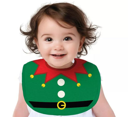 Babero Navideño Elfo verde infantil