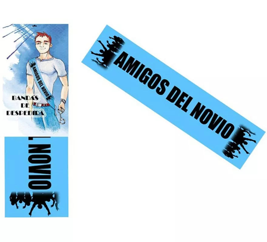 Banda Amigos del Novio de 80 cm en colores surtidos