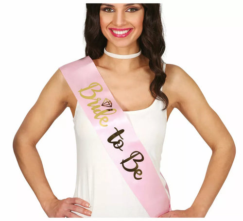Banda Bride To Be rosa adulta