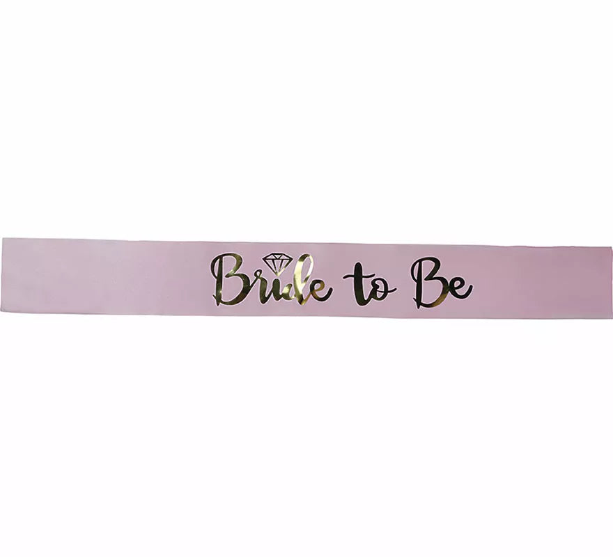 Banda Bride To Be rosa adulta