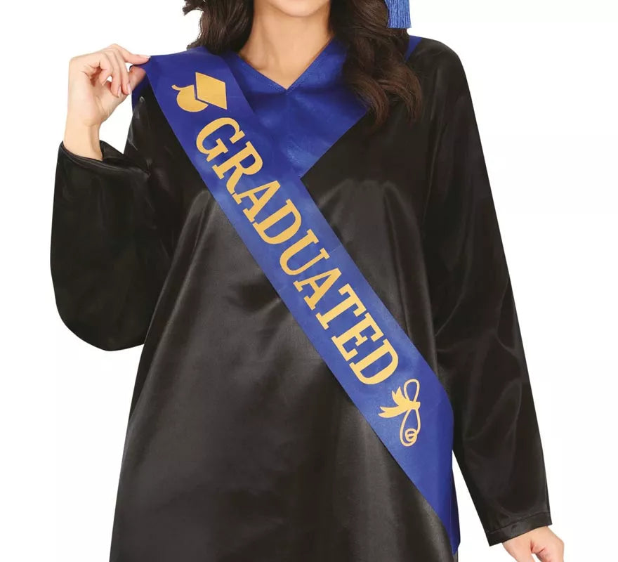 Banda de Graduado azul adulto