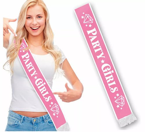 Banda Party Girls rosa diamantes
